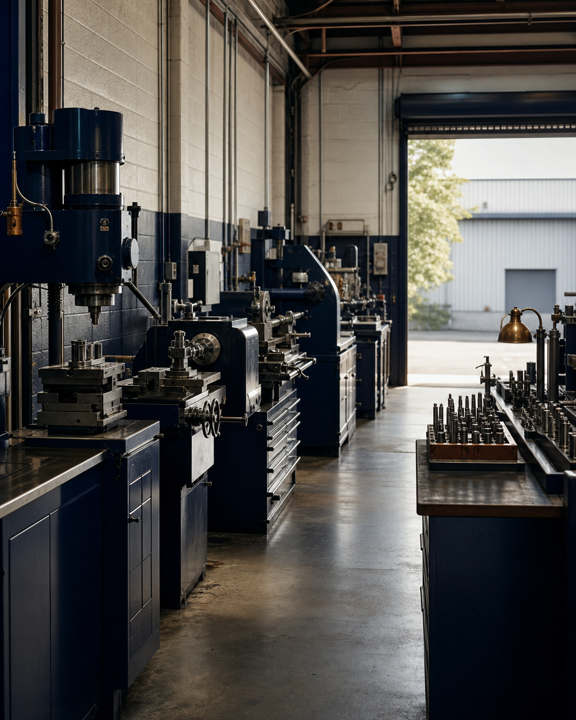 A well-kept precision machine shop representing an established privately held company